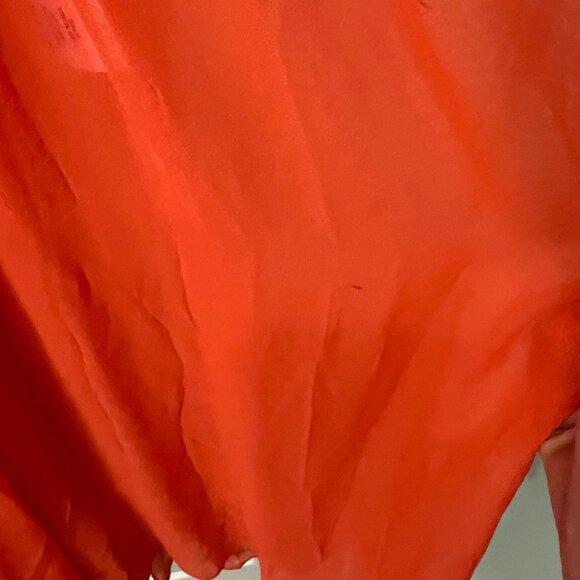 LA LINGE CONSTANCE CHIFFON ORANGE MIDI EASTER DRESS  SZ S CASUAL & FORMAL STYLE - Picture 14 of 15
